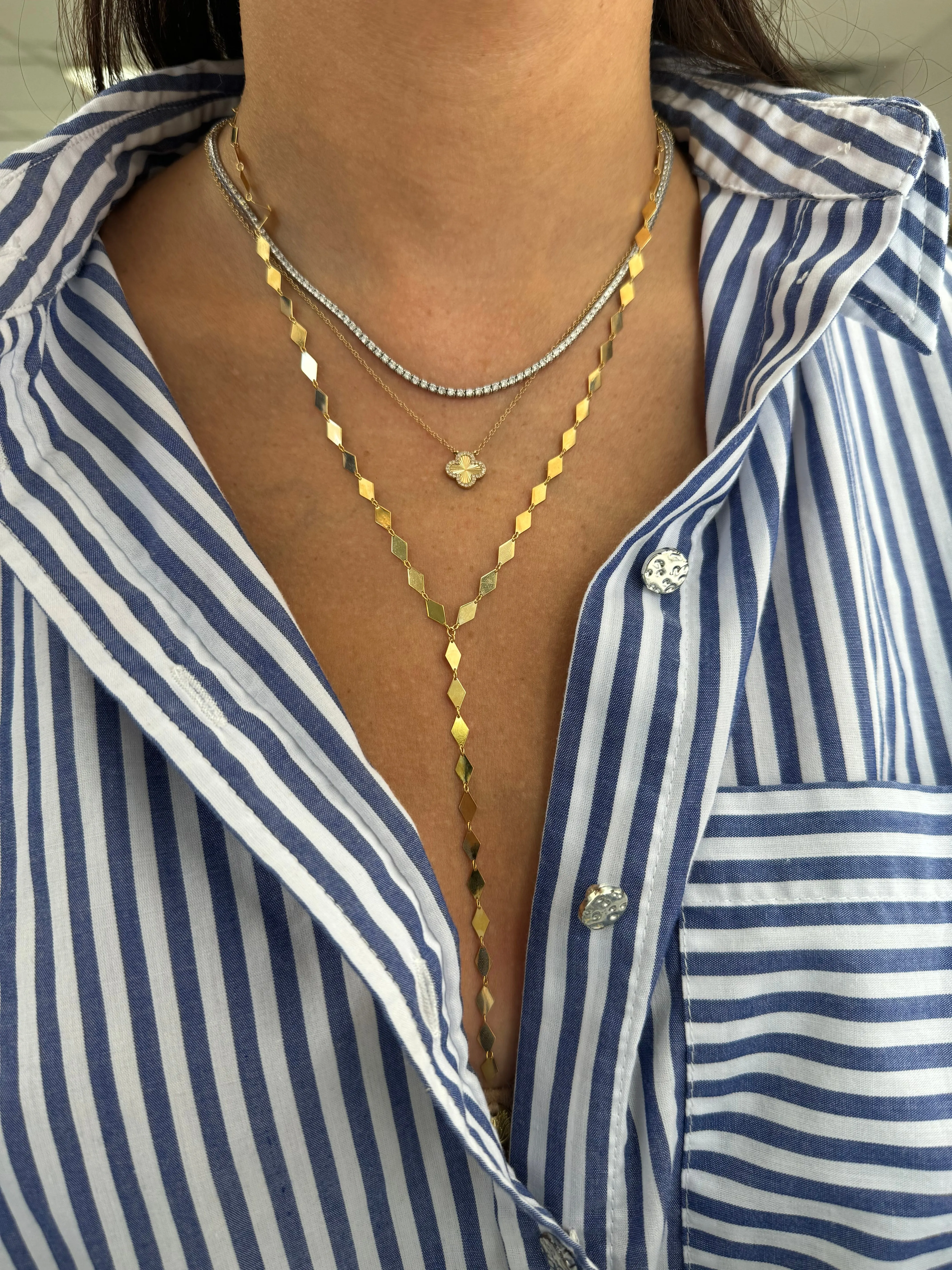 10K Gold Large Disco Lariat