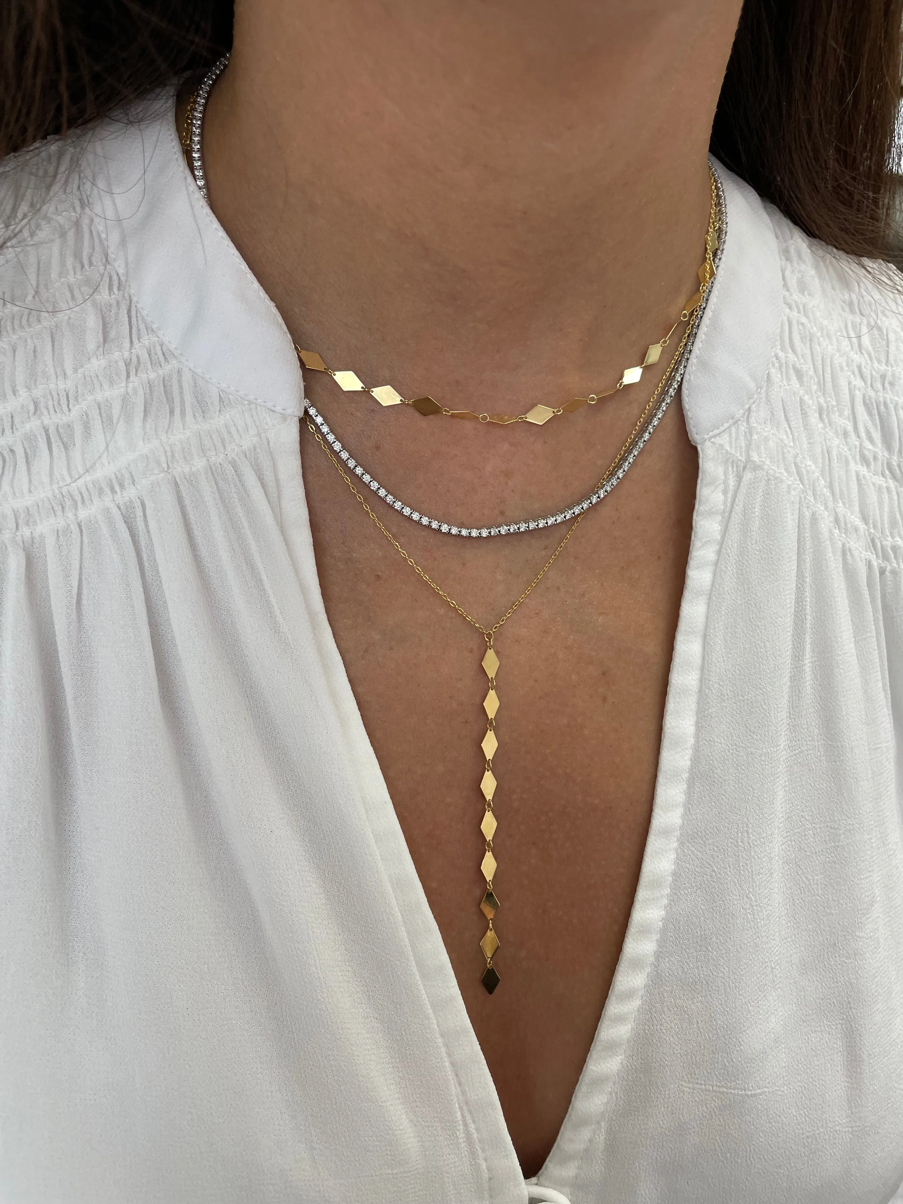 10K Gold Large Disco Lariat