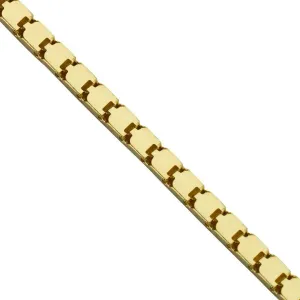 10k Yellow Gold Light Box Link Chain 2 mm