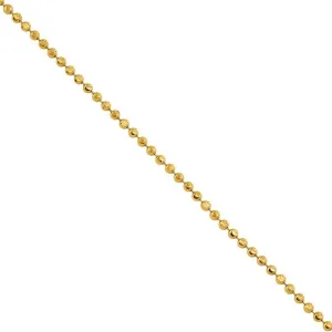 10k Yellow Gold Moon Cut Ball Chain 1.7 mm