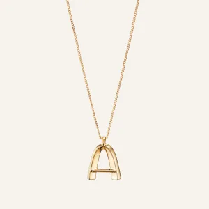 14k Gold Plated Monogram Necklace