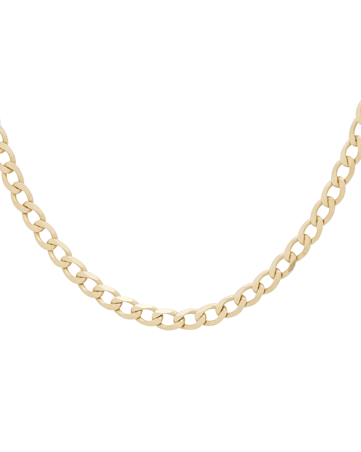 14K Solid Gold Frank Curb Necklace