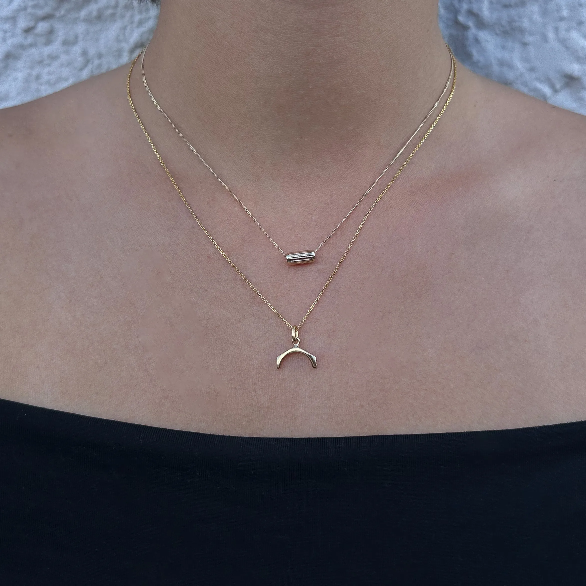 14k solid gold necklace N4/Au018