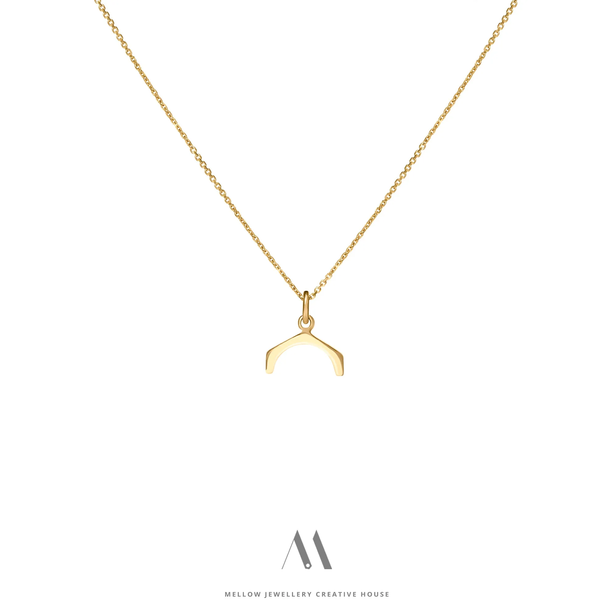 14k solid gold necklace N4/Au018