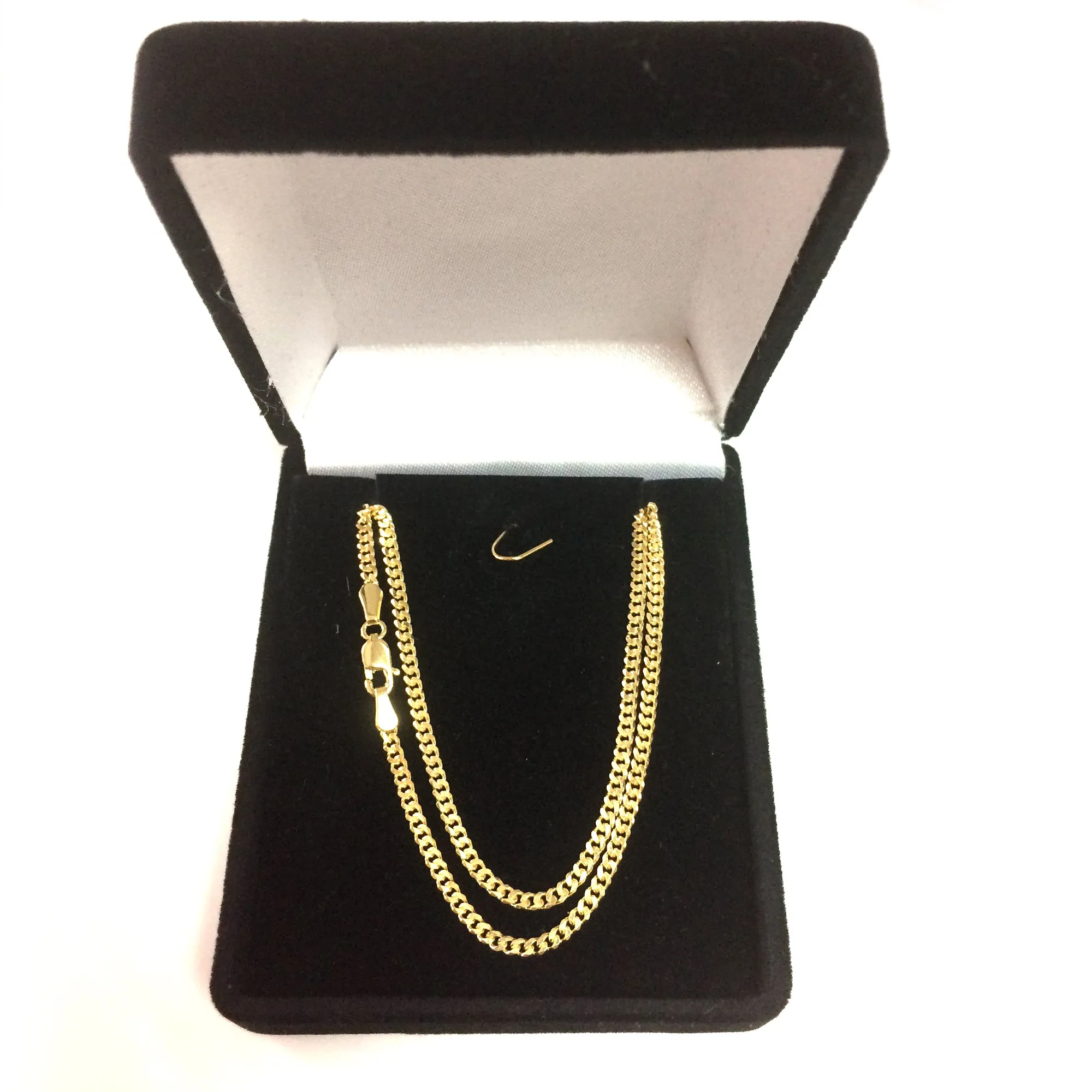 14k Yellow Gold Gourmette Chain Necklace, 2.0mm