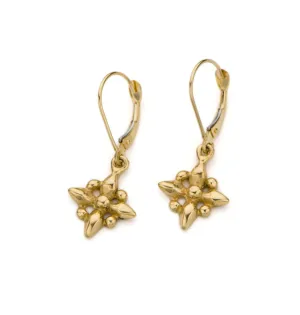 14kt gold -Little Petal Drop