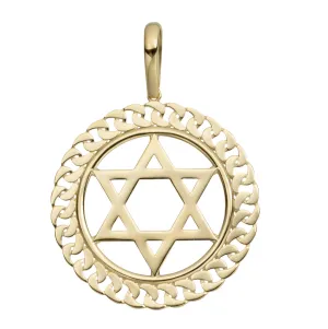 2 1/4" Star of David Pendant 10K Yellow Gold