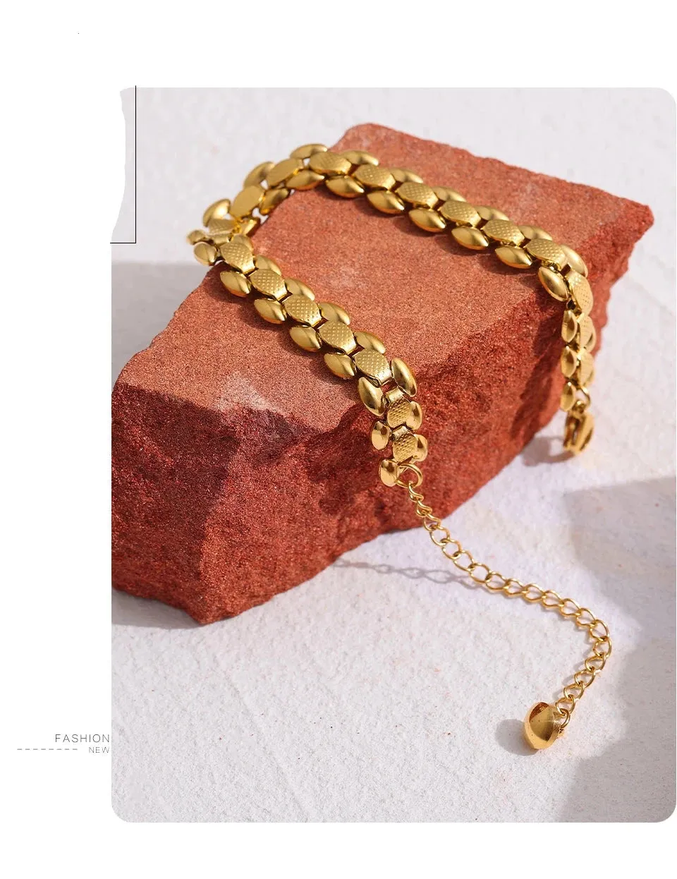 22K Gold Plated Chain Bracelet