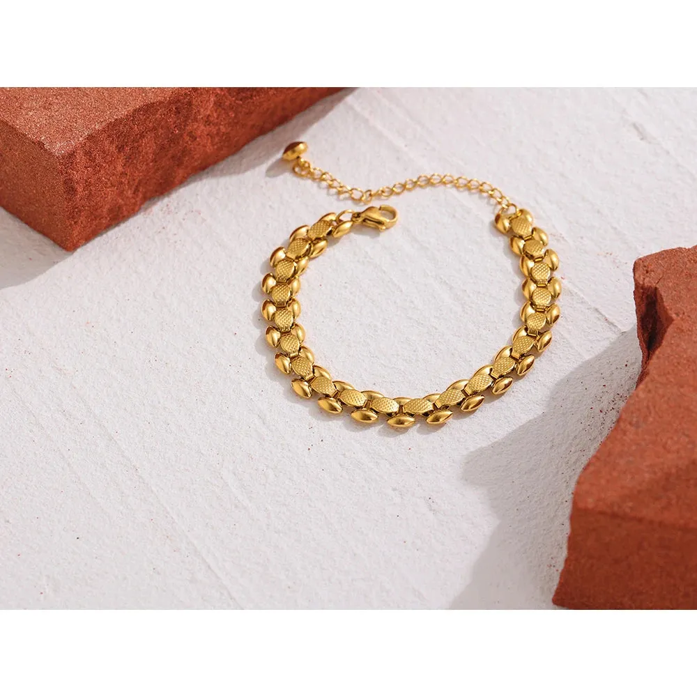 22K Gold Plated Chain Bracelet