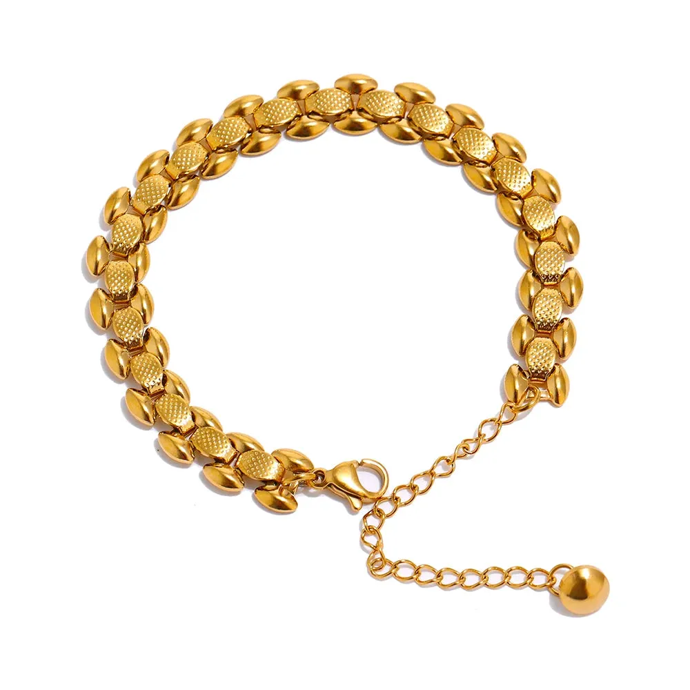 22K Gold Plated Chain Bracelet