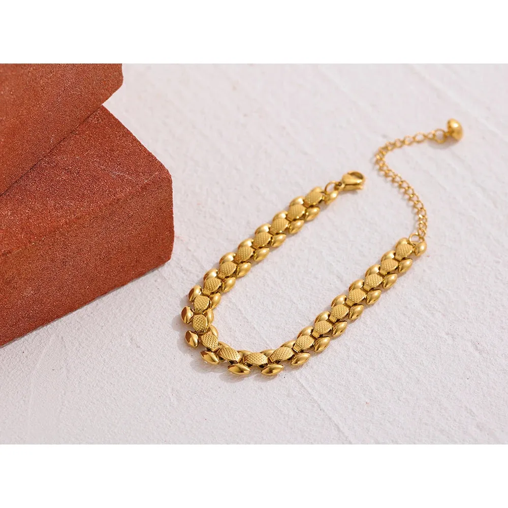 22K Gold Plated Chain Bracelet