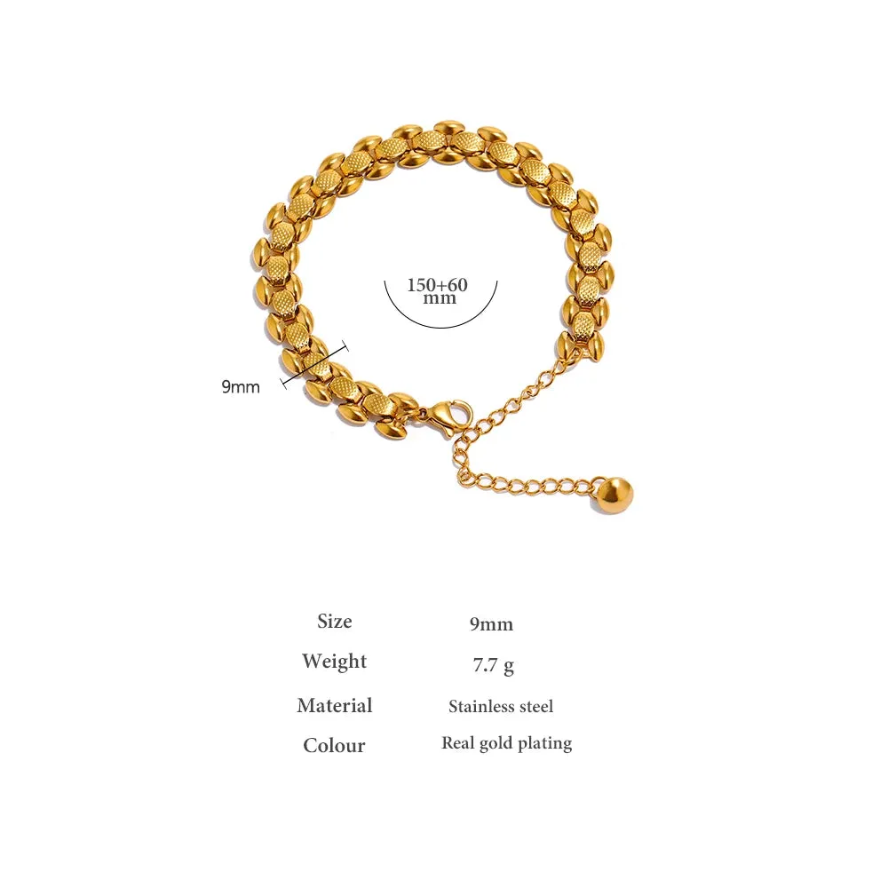 22K Gold Plated Chain Bracelet