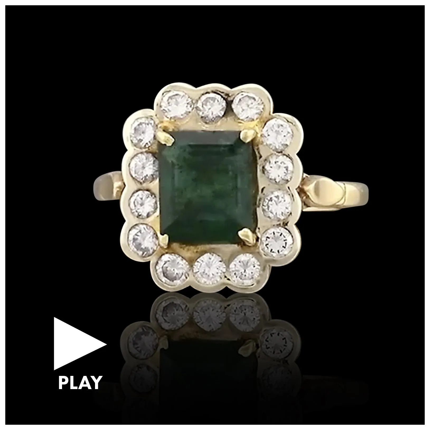 2.50ct Emerald & Diamond Ring