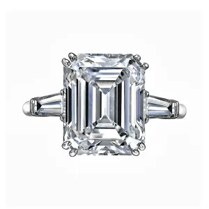 3.00 CARAT EMERALD CUT DIAMOND ENGAGEMENT RING