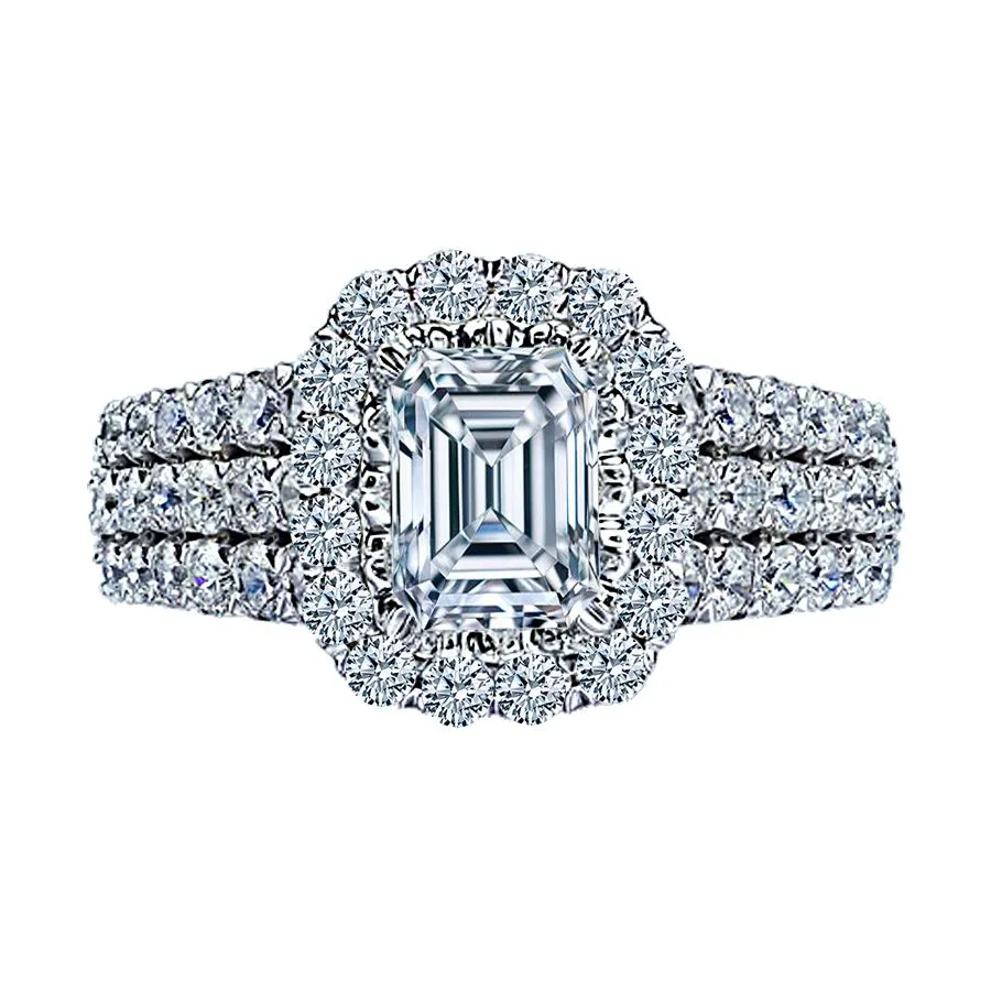 3.00 CARAT EMERALD CUT DIAMOND ENGAGEMENT RING