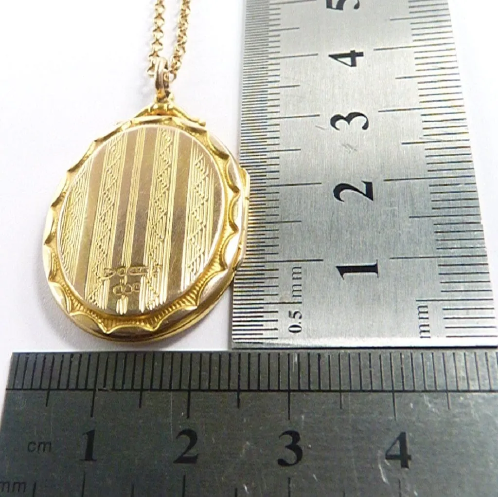 5th Battalion Seaforth Highlanders Solid Gold Mourning Locket Necklace