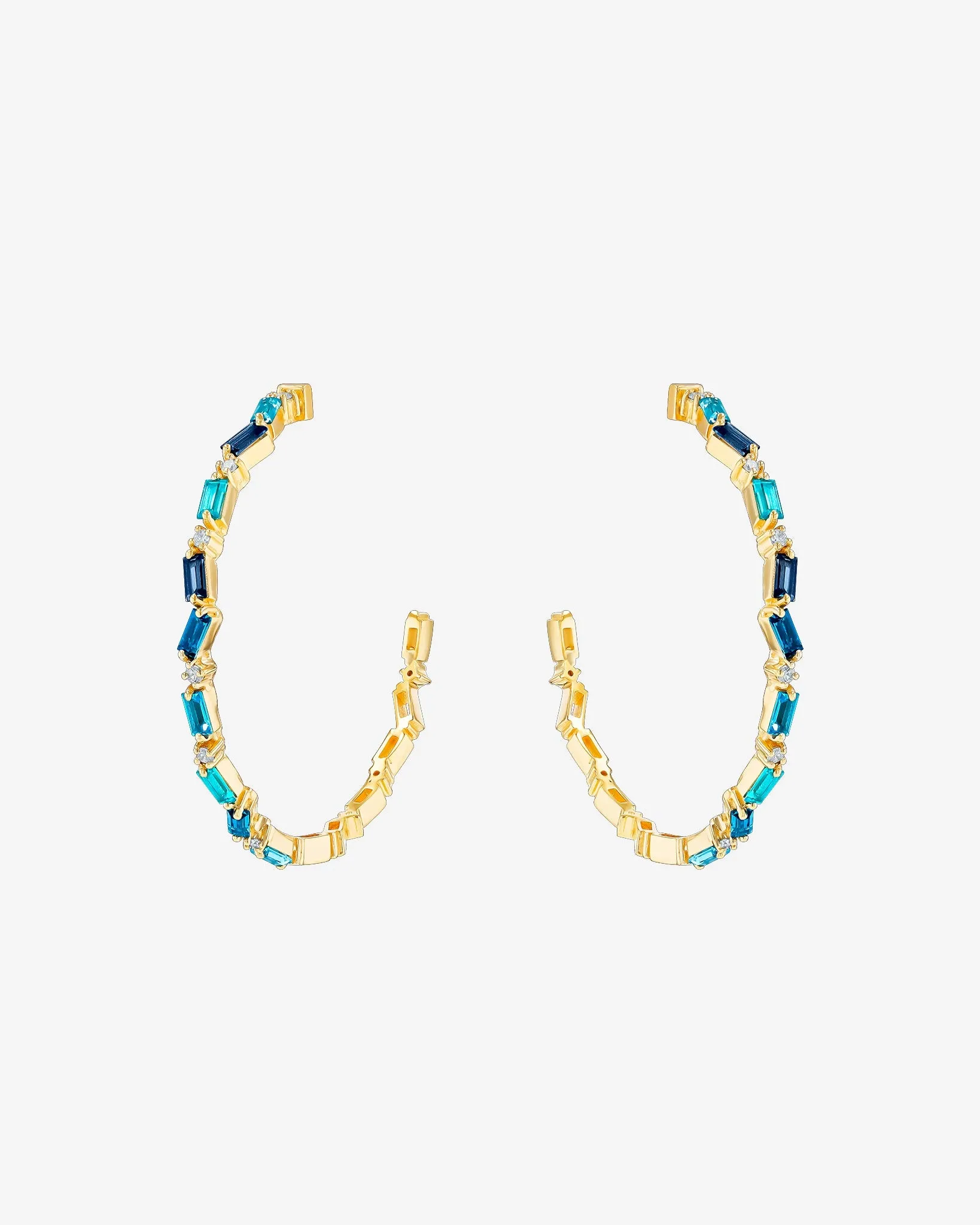 Amalfi Burst Vertical Blue Ombre Milli Hoops