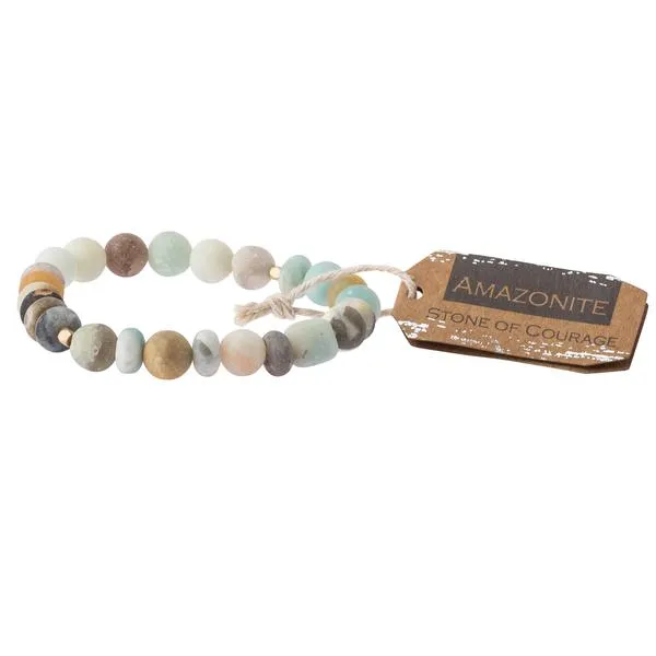 Amazonite Stone Stacking Bracelet