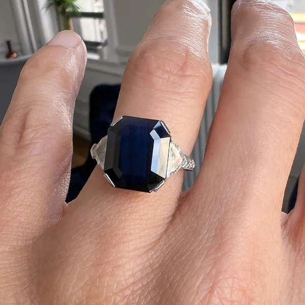 Art Deco Sapphire & Diamond Ring