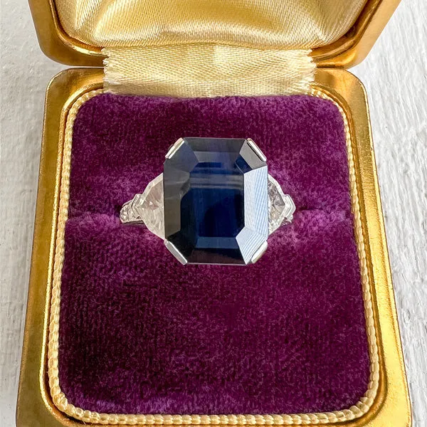 Art Deco Sapphire & Diamond Ring