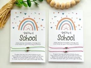 Back to School Wish Bracelet Boho Rainbow Mommy & Me