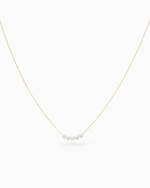 Beaded Diamond Cut Chain White | Solid Gold