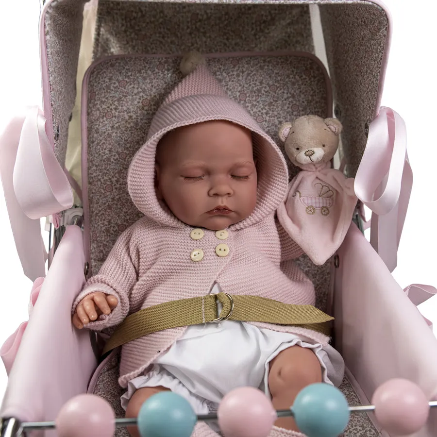 Bebelux Sweet Reborn Vintage Doll's Pushchair with Bag and Cosytoes 2320-SWEET