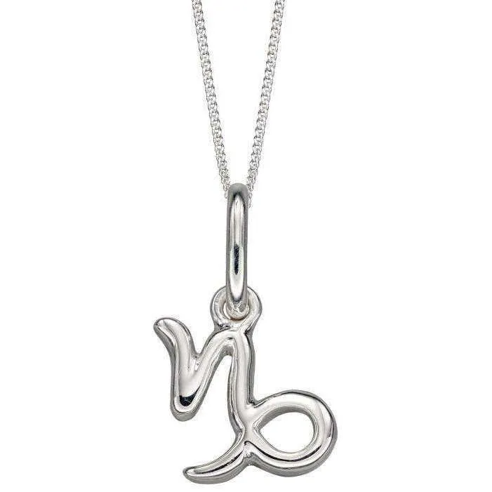 Beginnings Capricorn Zodiac Necklace - Silver