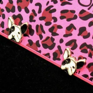 Betsey Johnson Dog Tiny Enamel Earrings