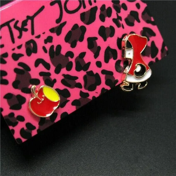 Betsey Johnson Little Red Riding Hood Mismatch Earrings