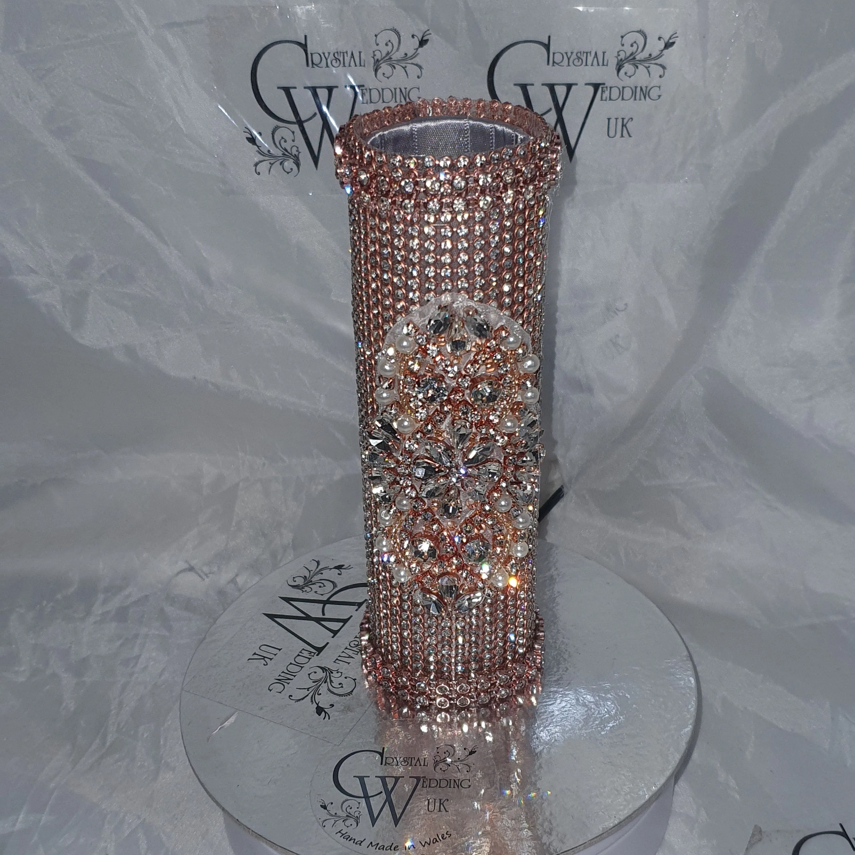 Bling Bouquet Holder, rhinestone crystal Diamonte holder, Rhinestone & pearl Wedding Bouquet Holder , Glam Bling Bouquet Holders