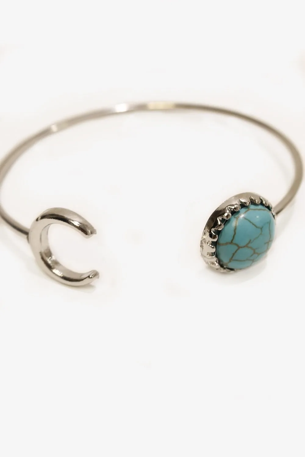 Bohemian Silver Moon Bracelet