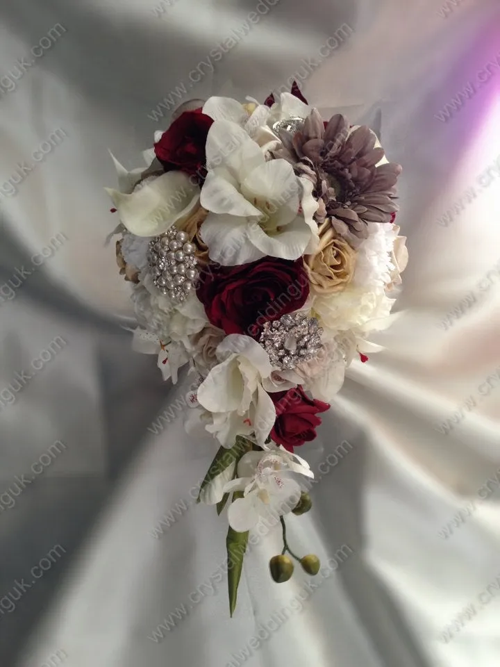 Brooch bridal flowers artificial bouquet