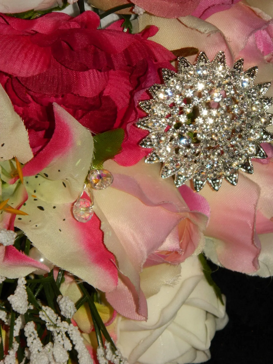 Brooch bridal flowers artificial bouquet