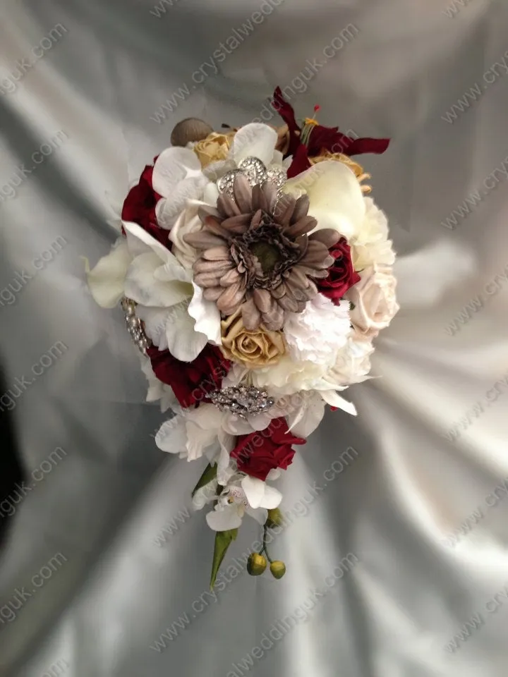 Brooch bridal flowers artificial bouquet