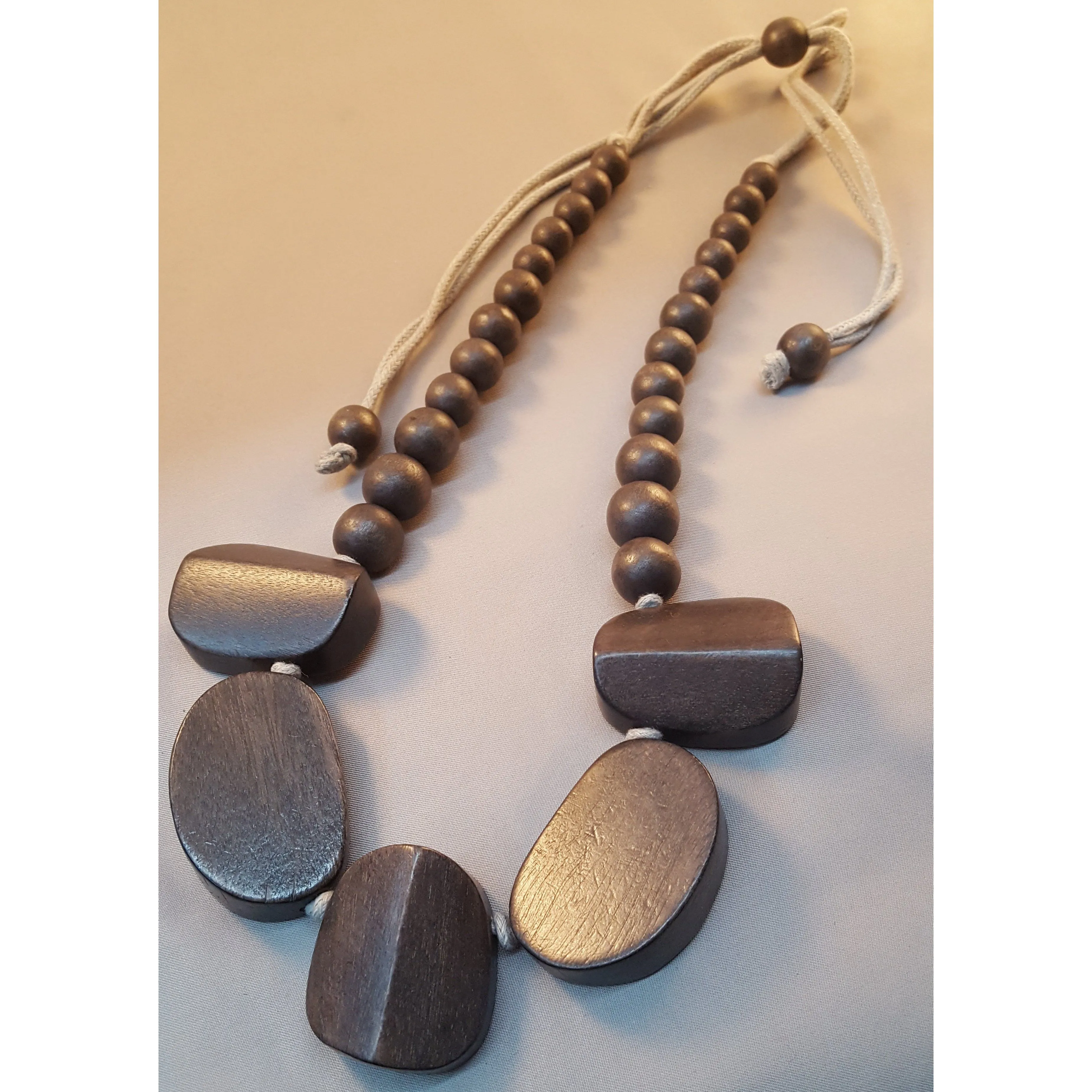 Charlie Paige Wooden Necklace - Chunky Blocks