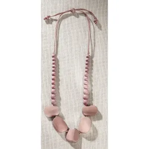 Charlie Paige Wooden Necklace - Chunky Blocks