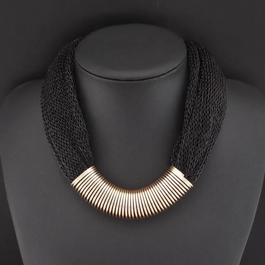 Chunky Collar Rope Chain Statement Necklace