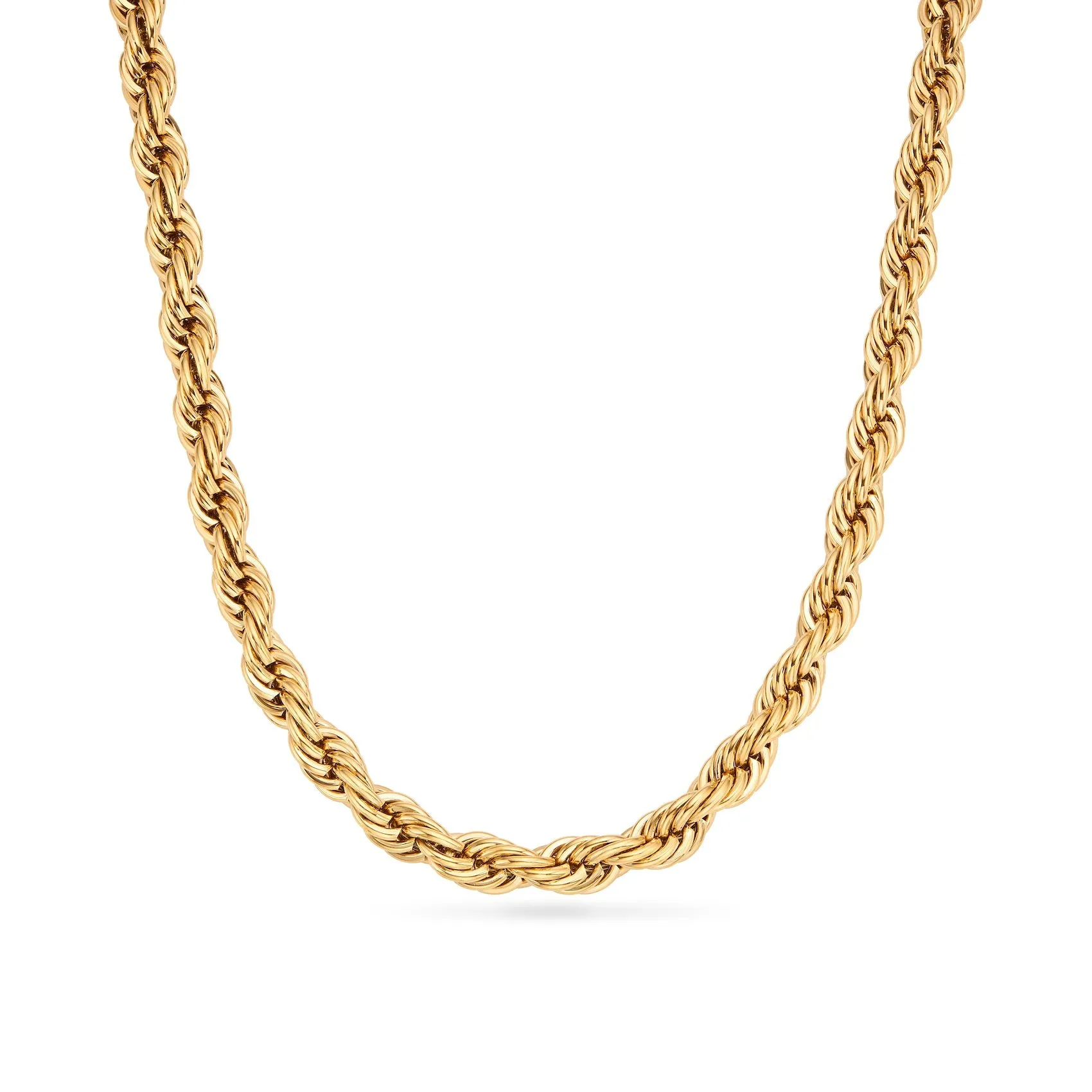 Chunky Rope Chain Necklace (Gold)