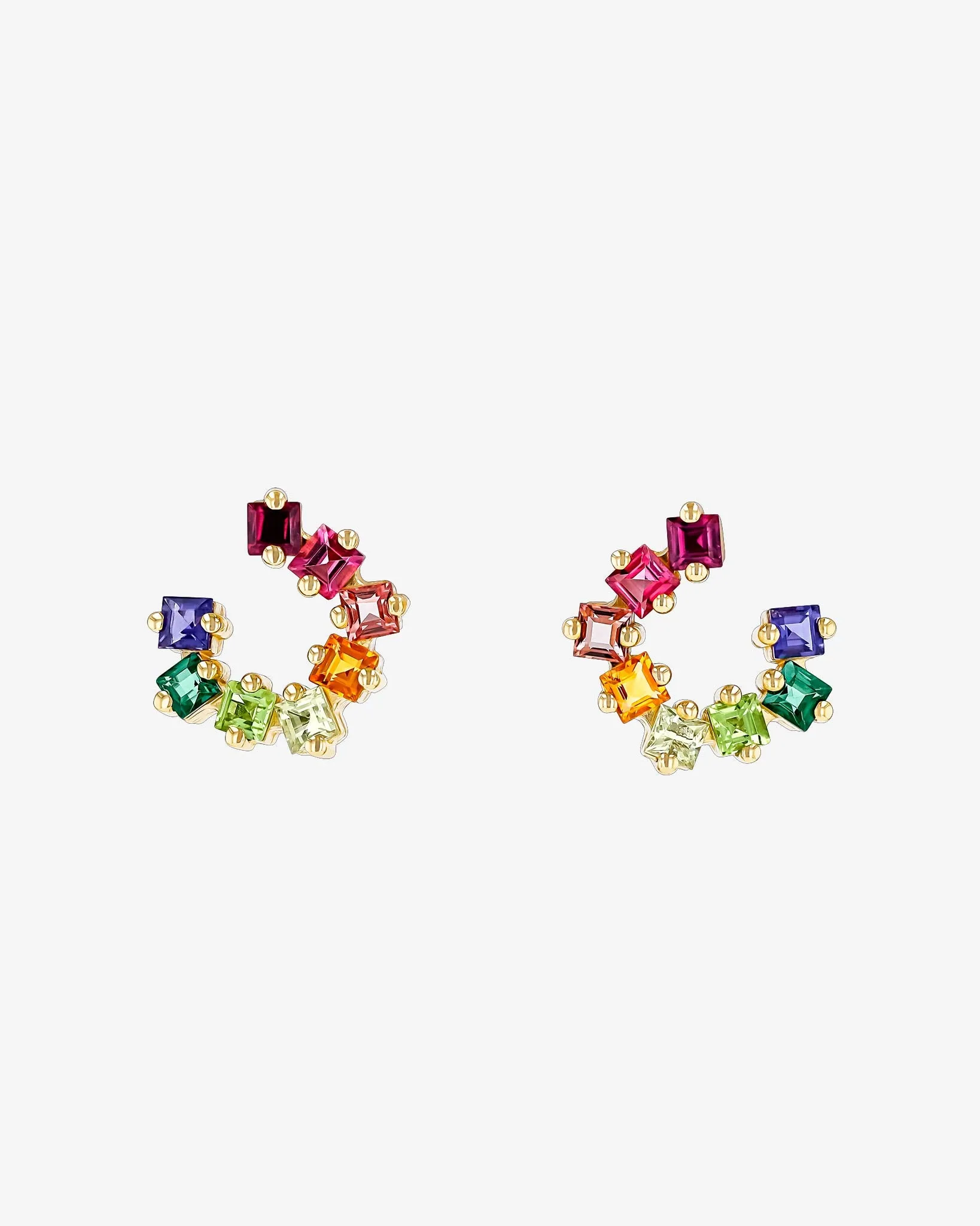 Cierra Rainbow Mini Sideways Hoops