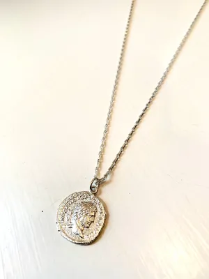 Coin Necklace in Silver