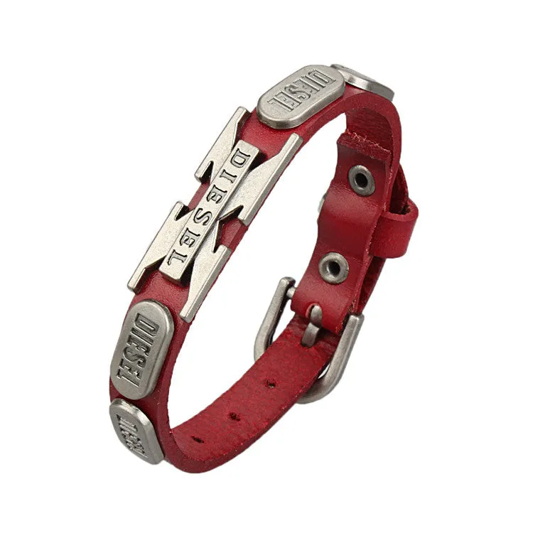 Cool Rock Punk Men Women Fashion Genuine Leather Bracelets Fashion Bracelet