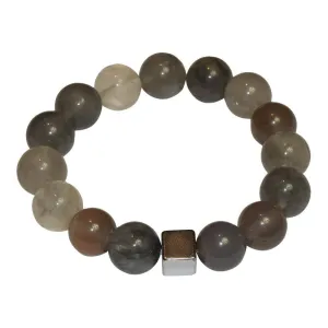 Cube Hematite Bracelet - Grey