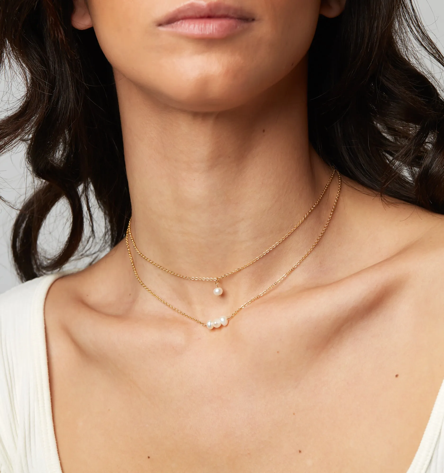 Dainty Pearl Choker Necklace