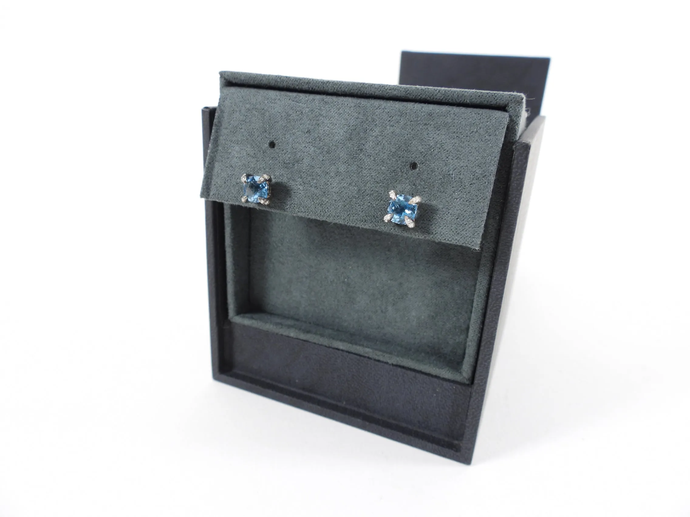 David Yurman Petite Chatelaine Blue Topaz Stud Earrings