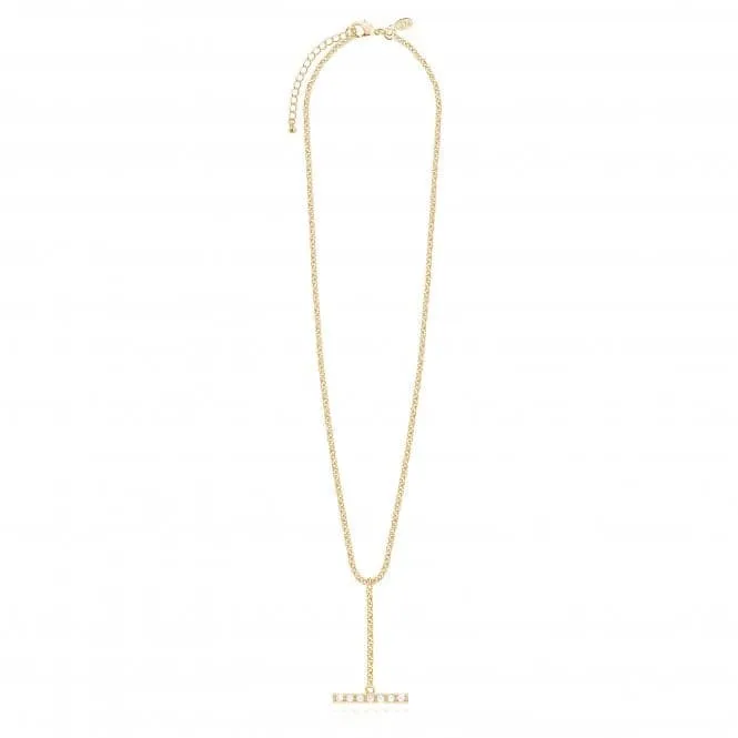 Demi Gold Pave Bar Drop 46cm   5cm Extender Necklace 4457