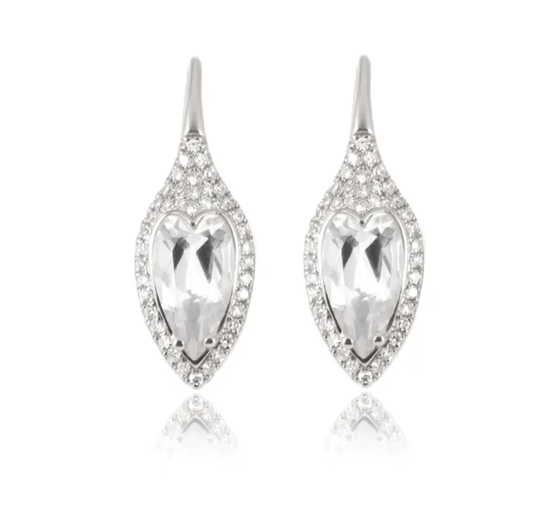 Diamond Topaz Drop earrings