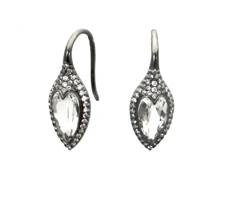 Diamond Topaz Drop earrings