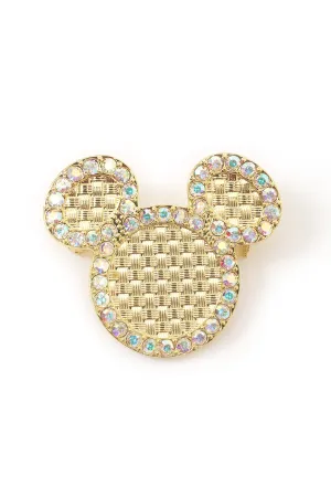 Disney x Buttonscarves Woven Brooch - Gold