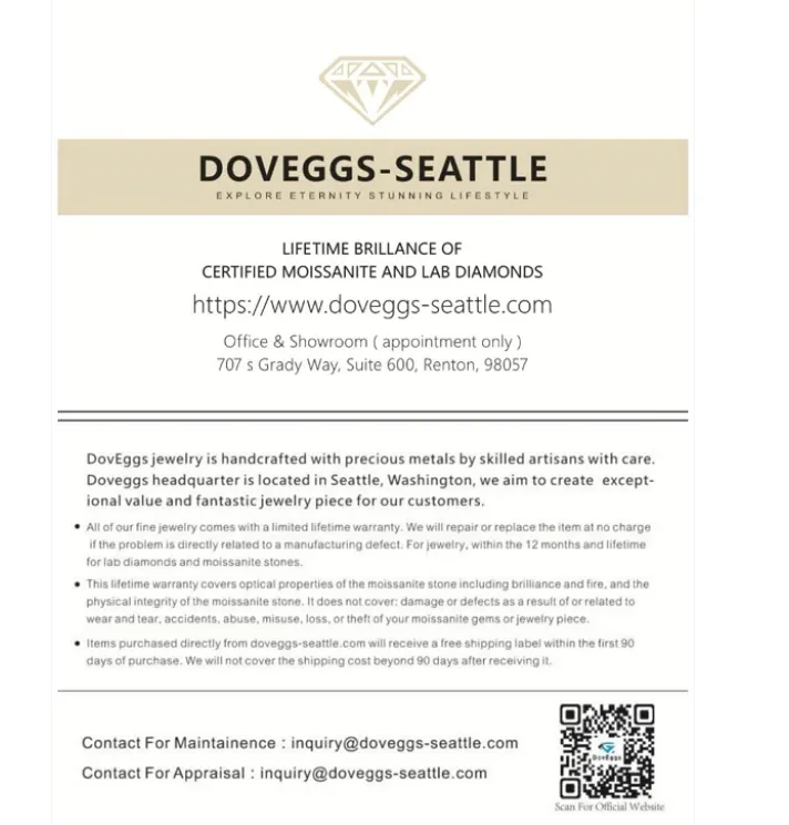 Doveggs emerald channel set moissanite engagement ring